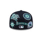 New Era Seattle Mariners MLB All Over Team 59FIFTY Fitted Cap