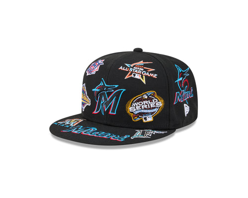 New Era Miami Marlins Dodgers MLB All Over Team 59FIFTY Fitted Cap