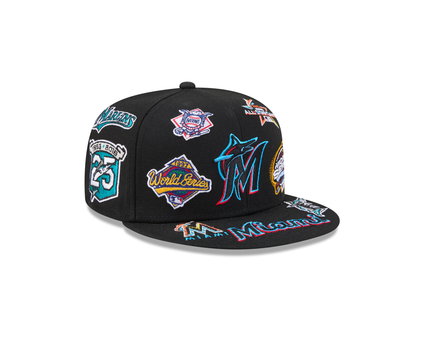 New Era Miami Marlins Dodgers MLB All Over Team 59FIFTY Fitted Cap
