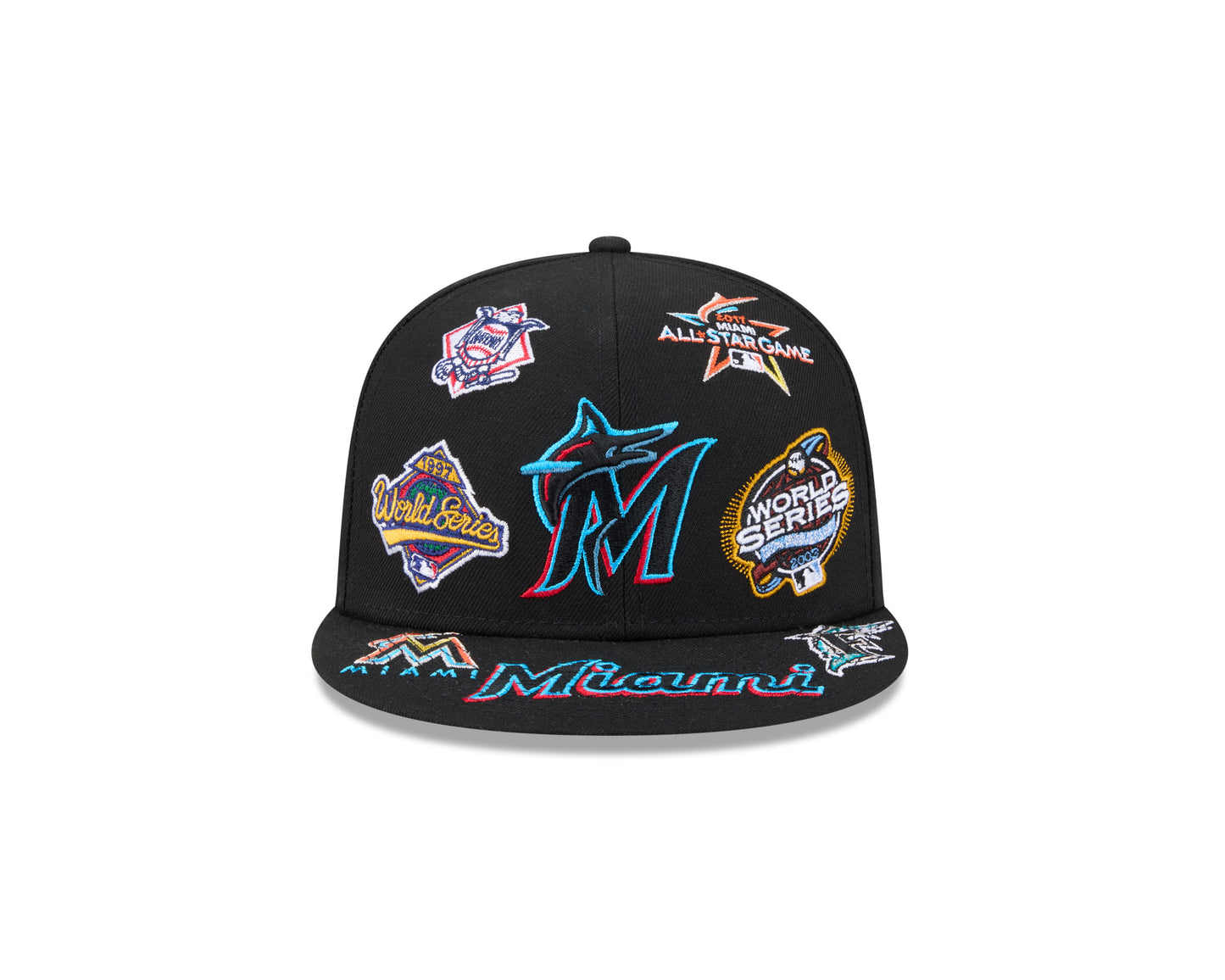 New Era Miami Marlins Dodgers MLB All Over Team 59FIFTY Fitted Cap