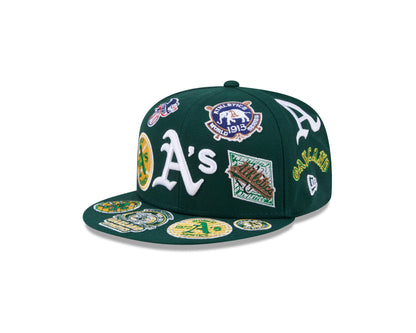 New Era Oakland Athletics MLB All Over Team 59FIFTY Fitted Cap