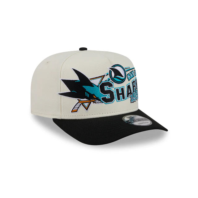 New Era San Jose Sharks NHL Chrome White Classic 9FIFTY A-Frame Snapback