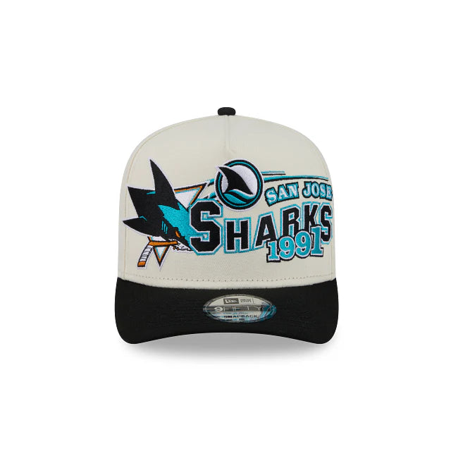 New Era San Jose Sharks NHL Chrome White Classic 9FIFTY A-Frame Snapback