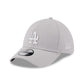 NEW ERA Grey METALLIC Los Angeles Dodgers 39THIRTY Stretch Fit Cap