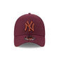 NEW ERA New York Yankees MLB Frosted Rust Dark Red 39THIRTY Stretch Fit Cap