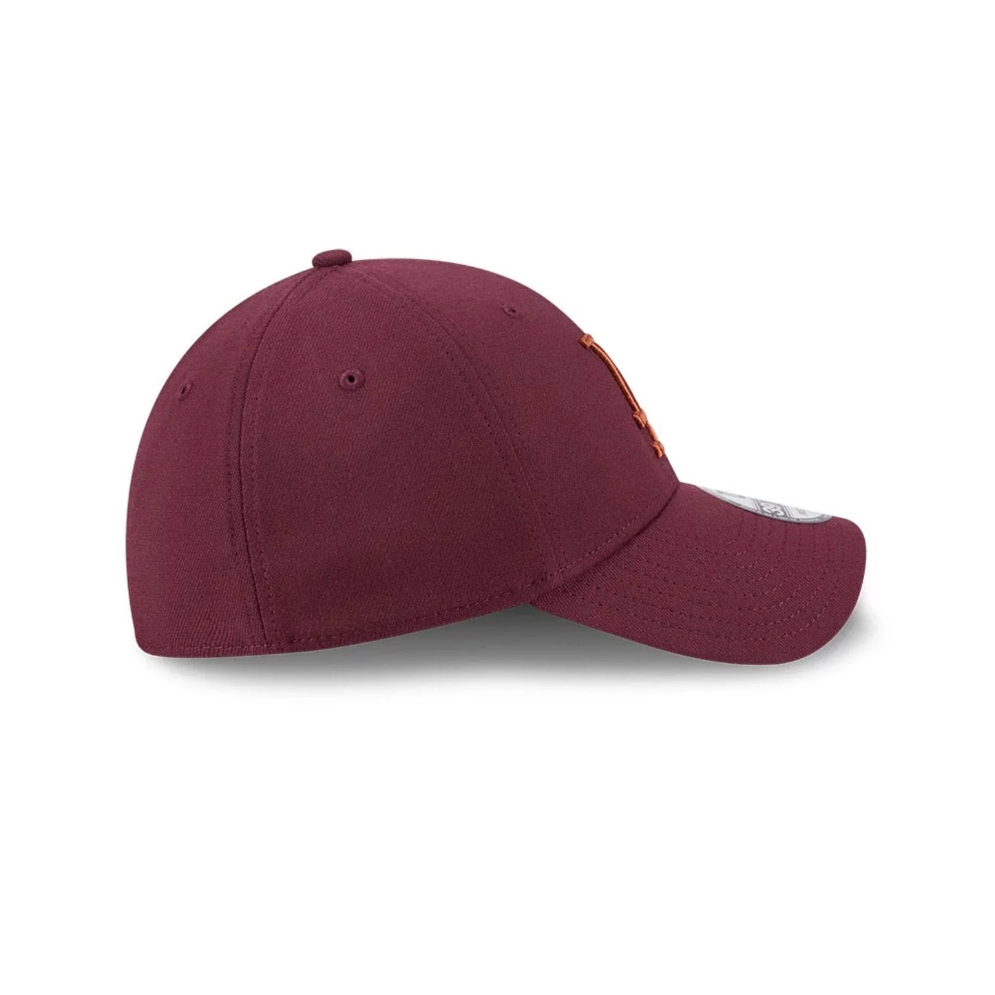NEW ERA LA Dodgers MLB Frosted Rust Dark Red 39THIRTY Stretch Fit Cap