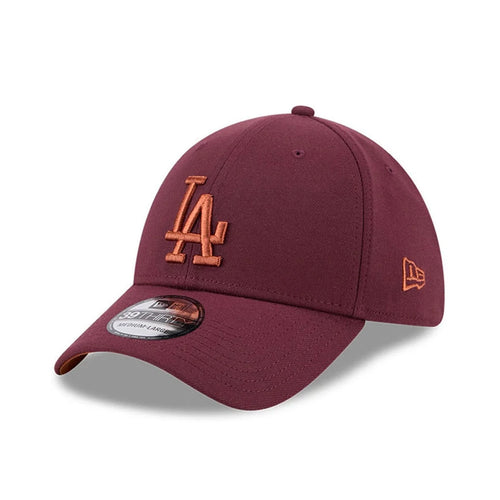 NEW ERA LA Dodgers MLB Frosted Rust Dark Red 39THIRTY Stretch Fit Cap