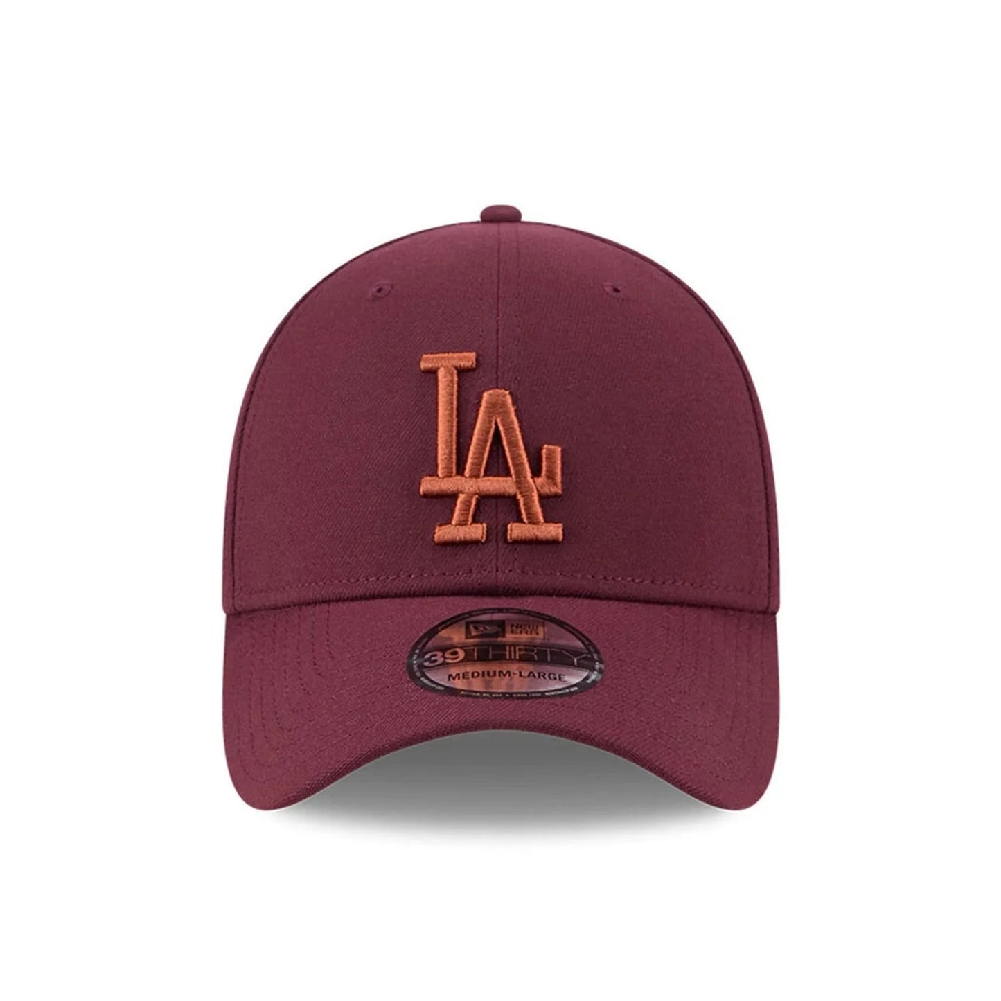 NEW ERA LA Dodgers MLB Frosted Rust Dark Red 39THIRTY Stretch Fit Cap