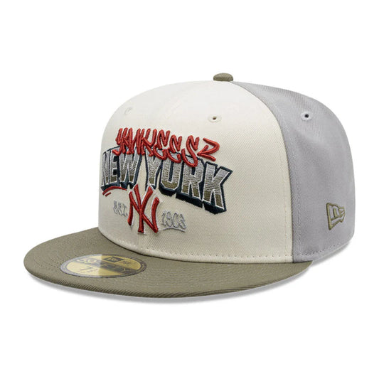 New Era 59FIFTY New York Yankees MLB Tagged Energy Grey Cream