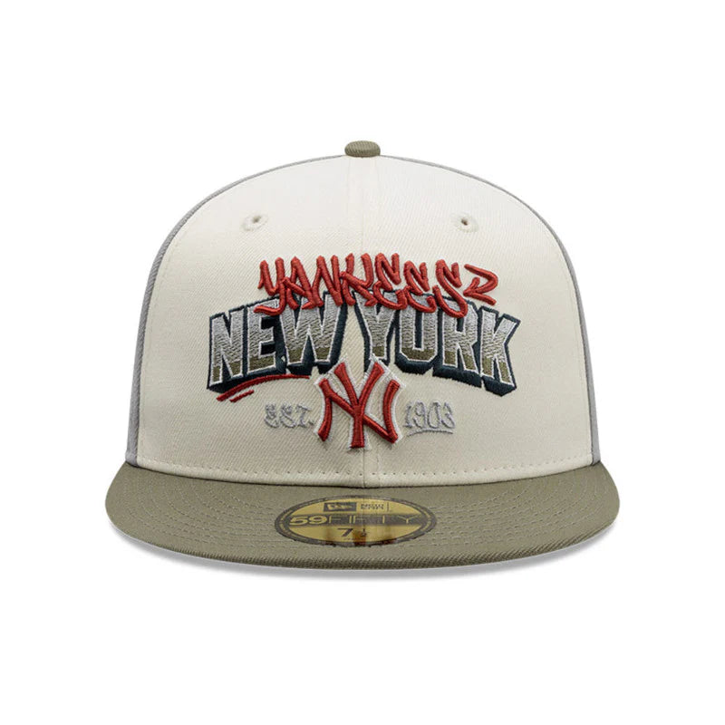New Era 59FIFTY New York Yankees MLB Tagged Energy Grey Cream