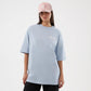 NEW ERA  Fun Block Party Graphic Pastel Blue Oversized T-Shirt