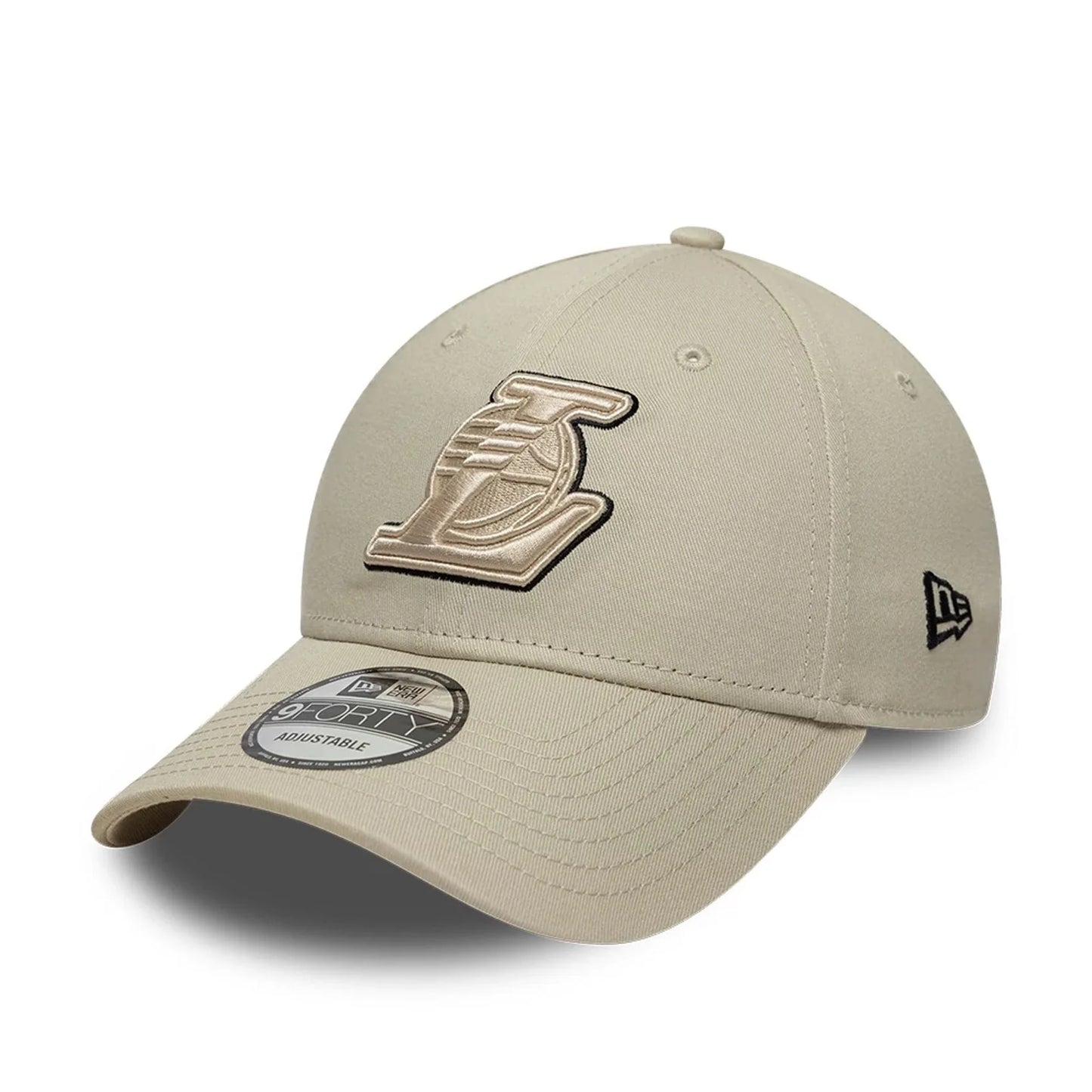 New Era LA Lakers NBA Team Outline Cream 9FORTY Adjustable Cap