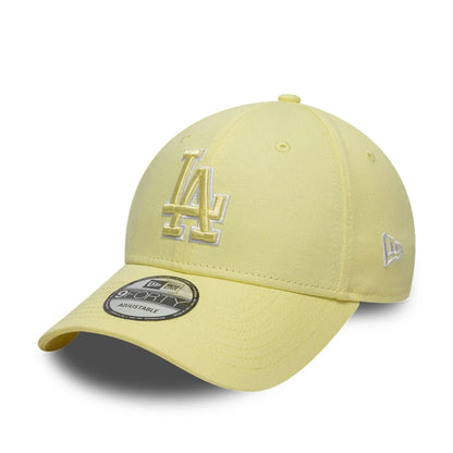 New Era LA Dodgers MLB Team Outline Pastel Yellow 9FORTY Adjustable Cap