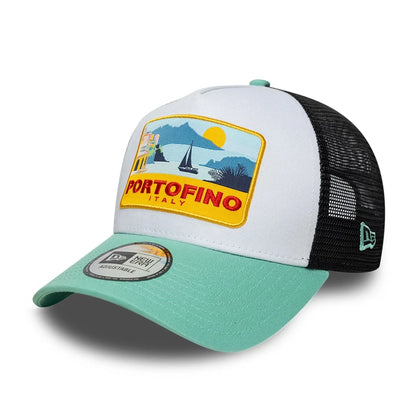 New Era Location Pastel Green 9FORTY A-Frame Trucker Adjustable Cap