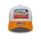 New Era Location Orange 9FORTY A-Frame Trucker Adjustable Cap