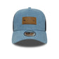NEW ERA New Era Leather Patch Denim Navy 9FORTY A-Frame Trucker Adjustable Cap