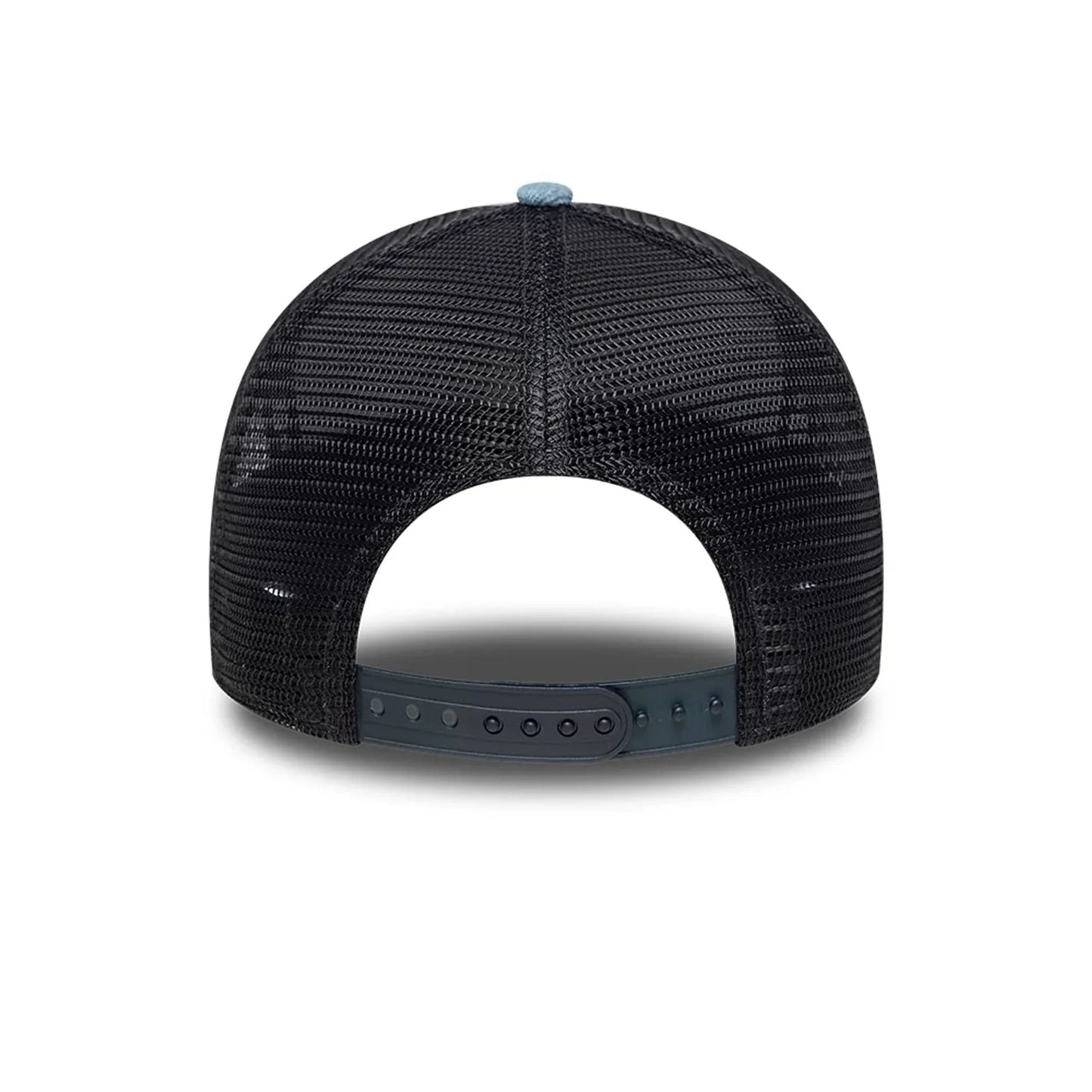 NEW ERA New Era Leather Patch Denim Navy 9FORTY A-Frame Trucker Adjustable Cap