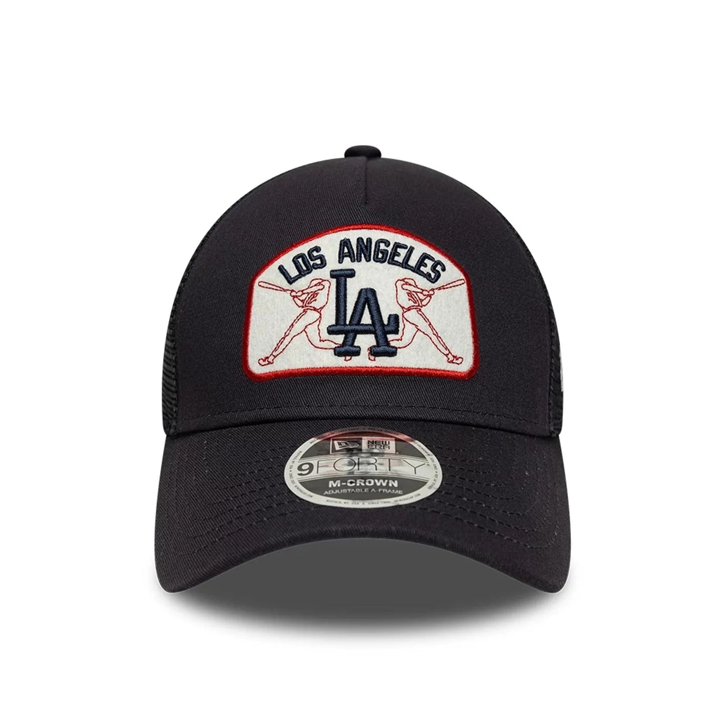 NEW ERA LA Dodgers MLB Patch Navy 9FORTY M-Crown A-Frame Trucker Adjustable Cap