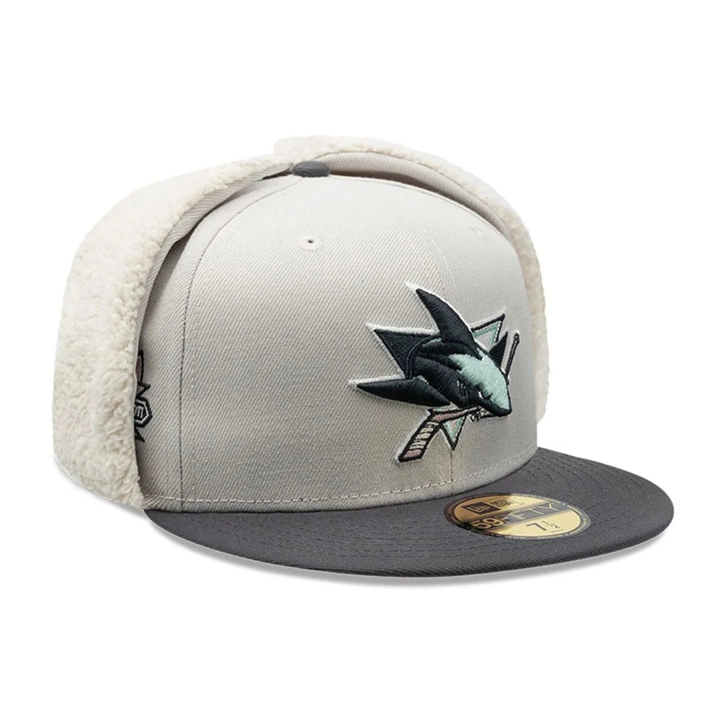 NEW ERA San Jose Sharks NHL Patch Light Beige Dogear 59FIFTY Fitted Cap