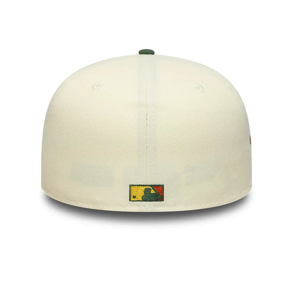 NEW ERA LA Angels MLB Pin Cream & Dark Green 59FIFTY Fitted Cap