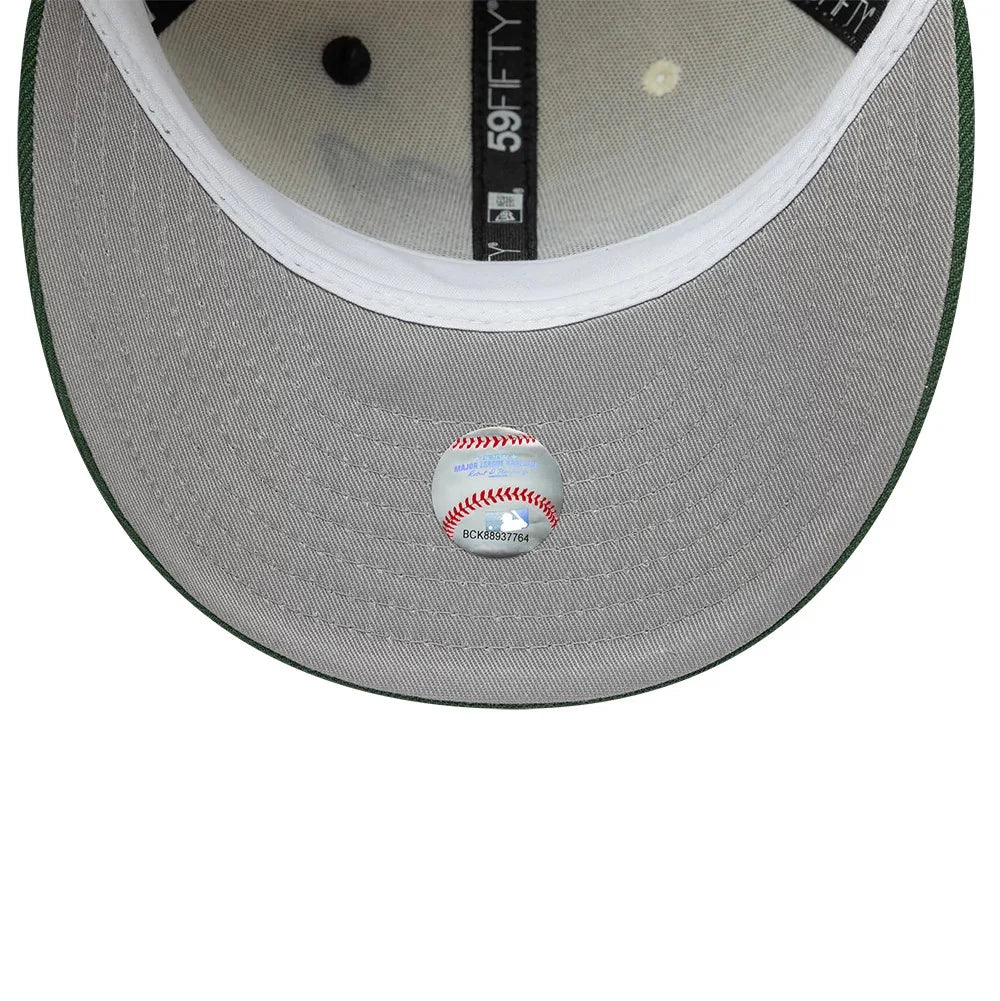 NEW ERA LA Angels MLB Pin Cream & Dark Green 59FIFTY Fitted Cap