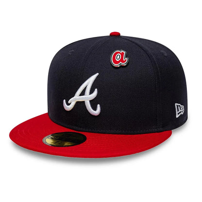 NEW ERA Atlanta Braves MLB Icon Navy & Red 59FIFTY Fitted Cap