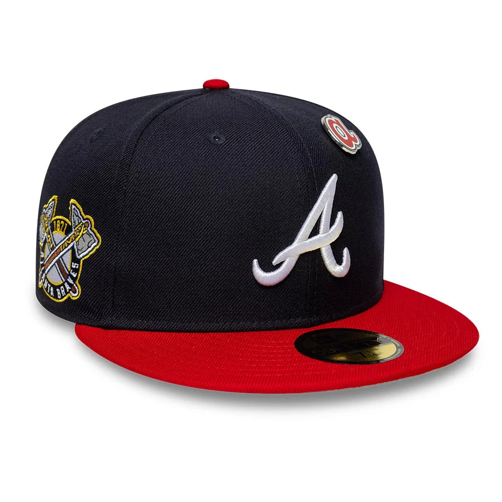 NEW ERA Atlanta Braves MLB Icon Navy & Red 59FIFTY Fitted Cap