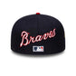 NEW ERA Atlanta Braves MLB Icon Navy & Red 59FIFTY Fitted Cap
