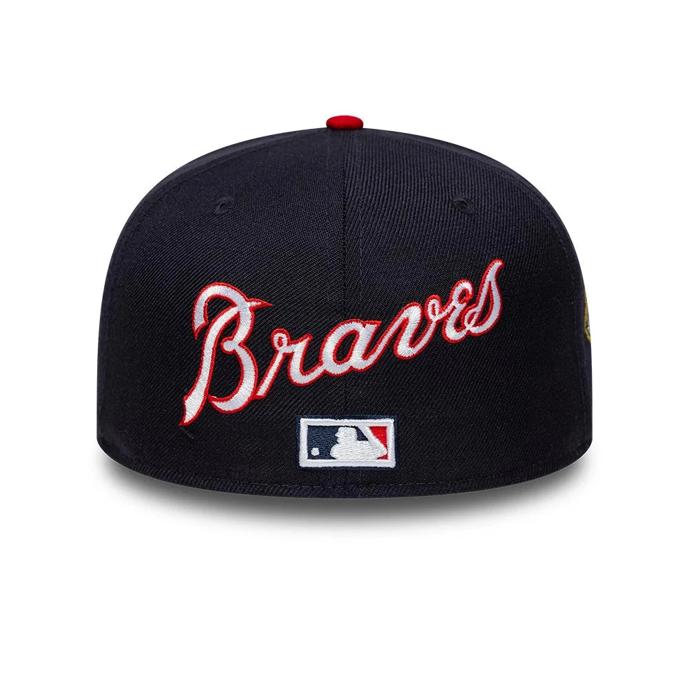 NEW ERA Atlanta Braves MLB Icon Navy & Red 59FIFTY Fitted Cap