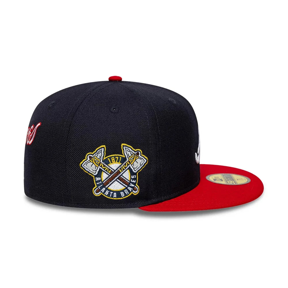 NEW ERA Atlanta Braves MLB Icon Navy & Red 59FIFTY Fitted Cap