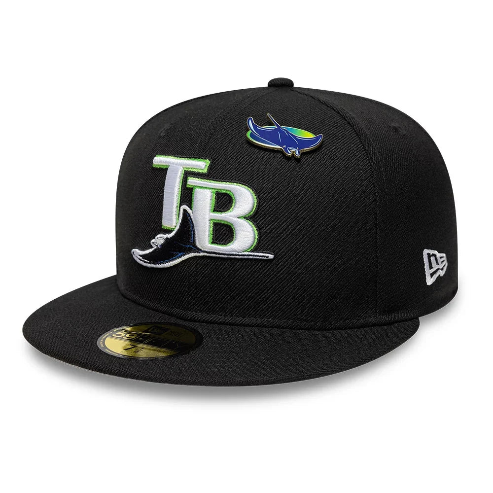 NEW ERA Tampa Bay Rays MLB Icon Black 59FIFTY Fitted Cap