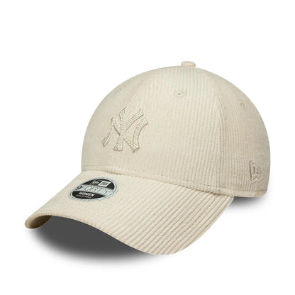 NEW ERA New York Yankees Womens MLB Cord Cord Cream 9FORTY Adjustable Cap