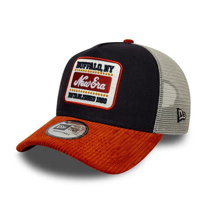 NEW ERA Patch Cord Navy & Red 9FORTY A-Frame Trucker Adjustable Cap