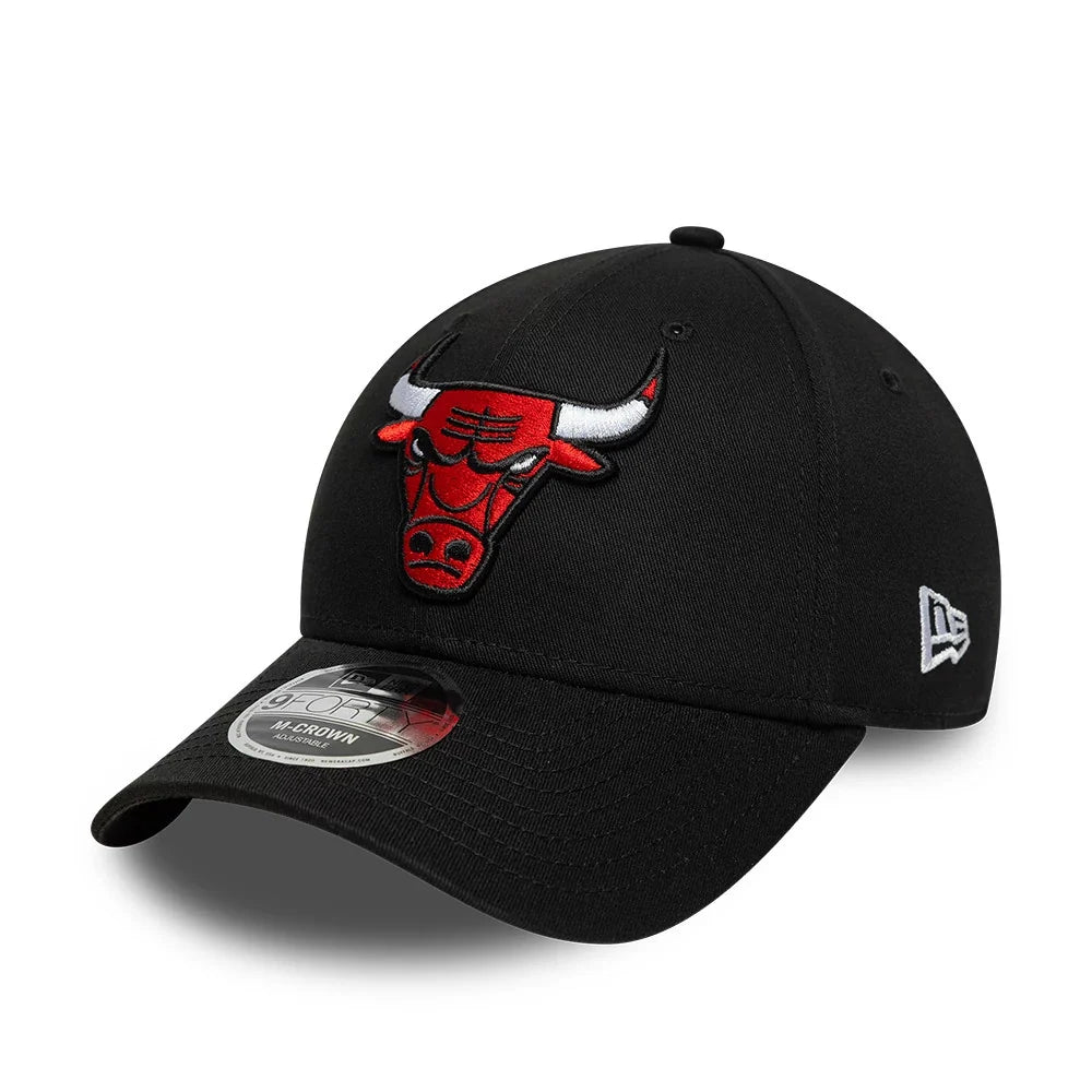 NEW ERA Chicago Bulls NBA Side Script Black 9FORTY M-Crown Adjustable Cap