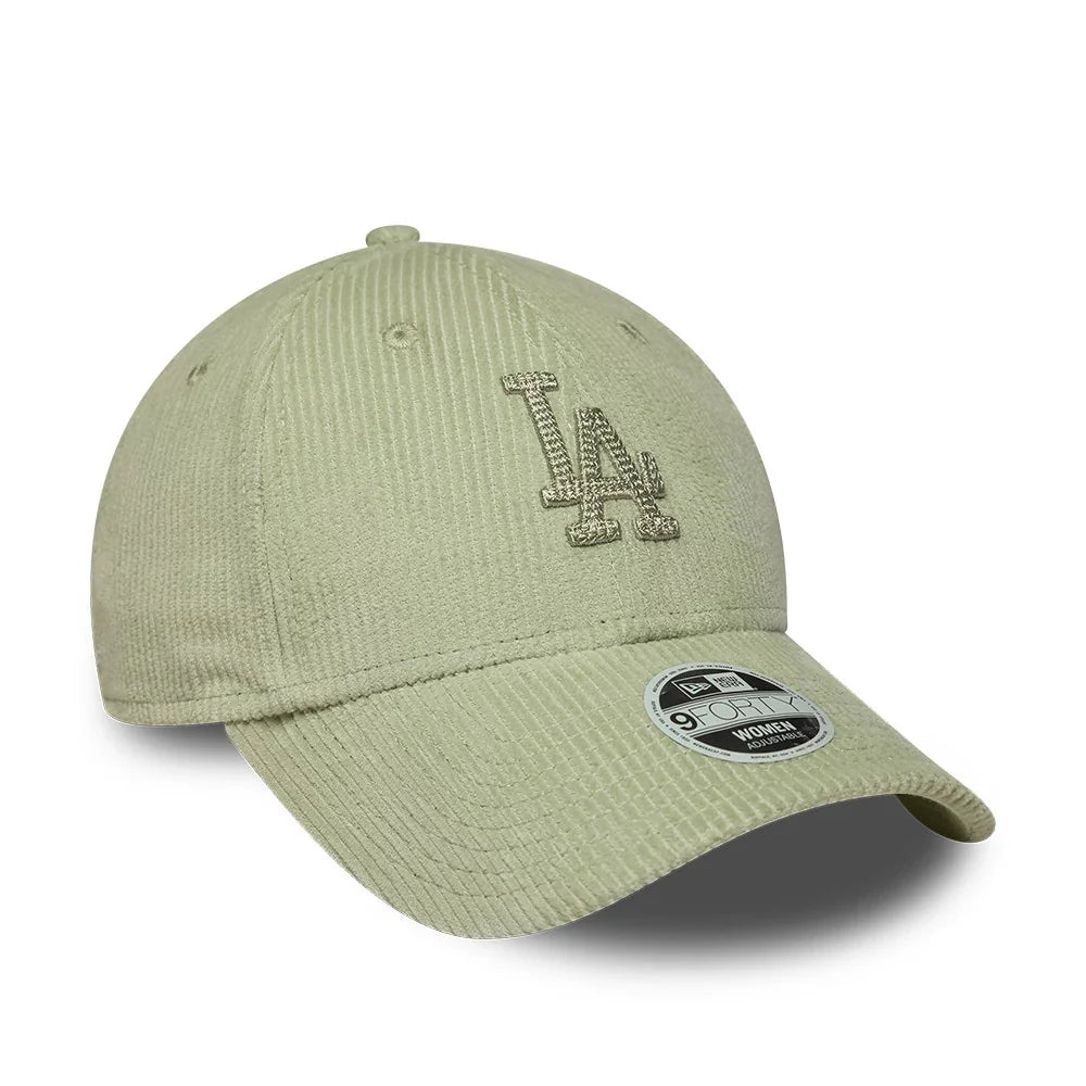 NEW ERA LA Dodgers Womens MLB Cord Pastel Green 9FORTY Adjustable Cap