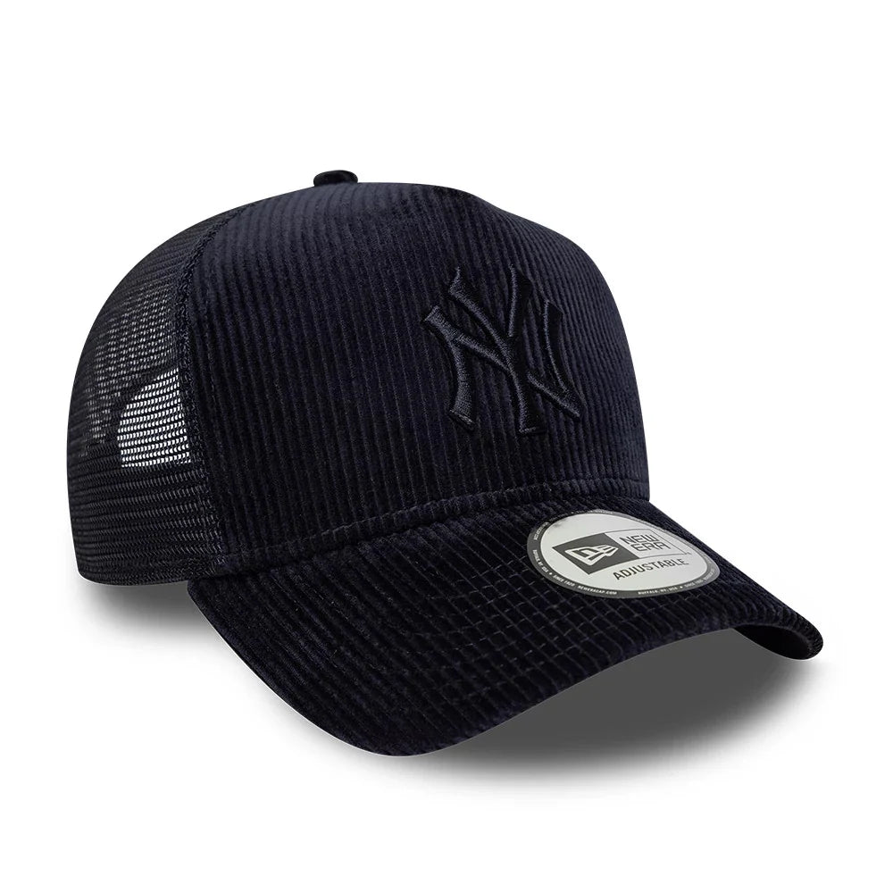 NEW ERA New York Yankees MLB Cord Navy 9FORTY A-Frame Trucker Adjustable Cap