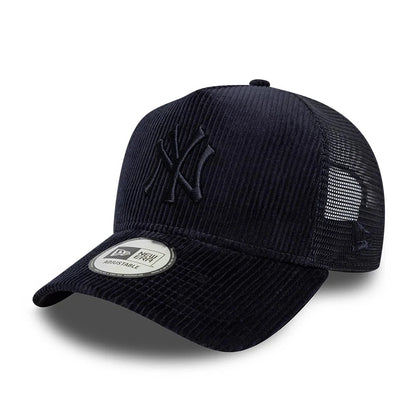 NEW ERA New York Yankees MLB Cord Navy 9FORTY A-Frame Trucker Adjustable Cap