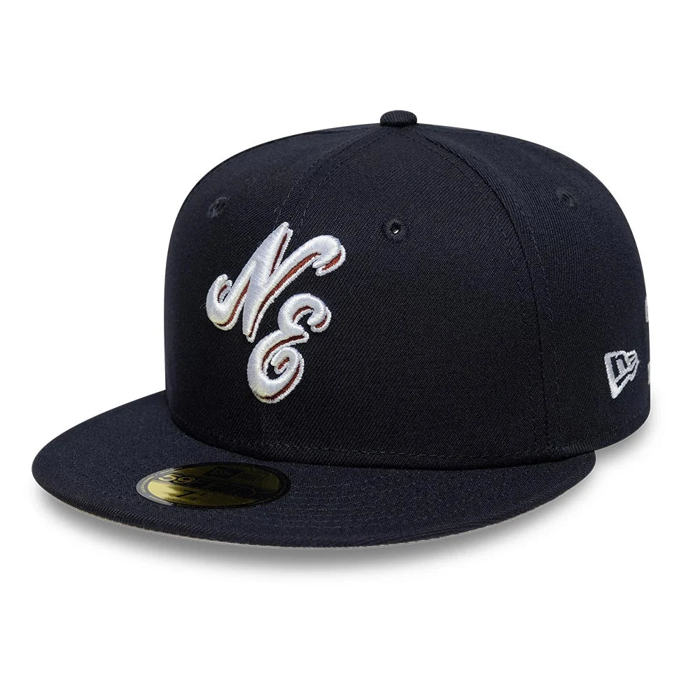 NEW ERA New Era Heritage Script Navy 59FIFTY Fitted Cap