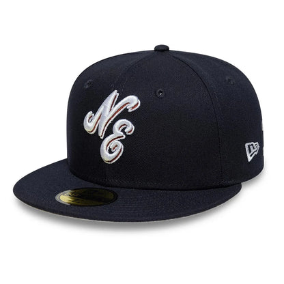 NEW ERA New Era Heritage Script Navy 59FIFTY Fitted Cap