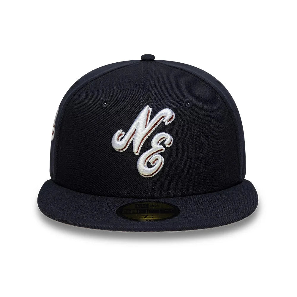 NEW ERA New Era Heritage Script Navy 59FIFTY Fitted Cap