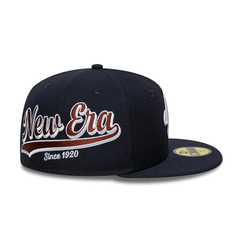 NEW ERA New Era Heritage Script Navy 59FIFTY Fitted Cap