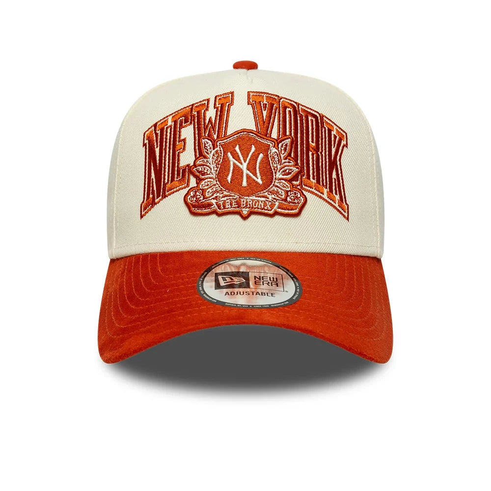 NEW ERA New York Yankees MLB Suede Cream & Orange 9FORTY E-Frame Adjustable Cap