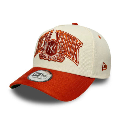 NEW ERA New York Yankees MLB Suede Cream & Orange 9FORTY E-Frame Adjustable Cap