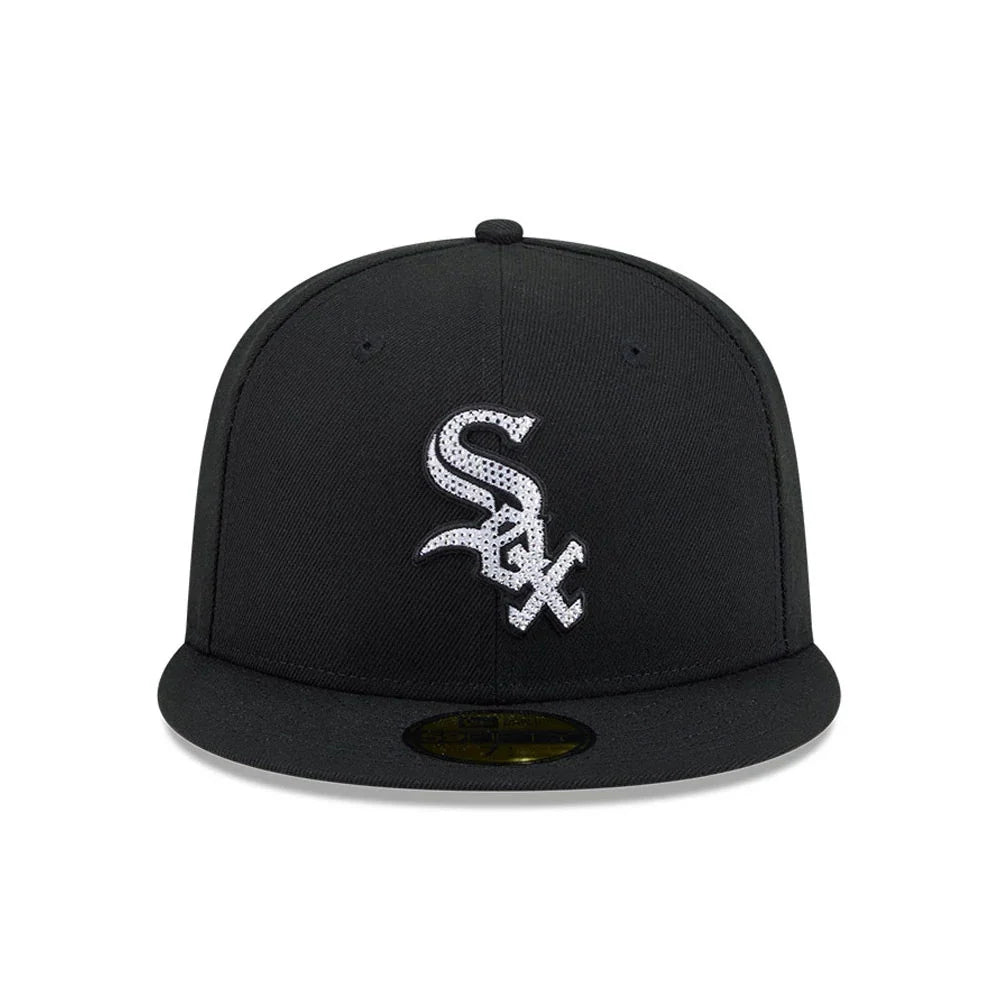 New Era Chicago White Sox MLB Rhinestone Badge Black 59FIFTY Fitted Cap
