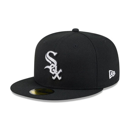 New Era Chicago White Sox MLB Rhinestone Badge Black 59FIFTY Fitted Cap