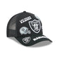NEW ERA Raiders NFL All Over Black 9FORTY M-Crown A-Frame Trucker Adjustable Cap
