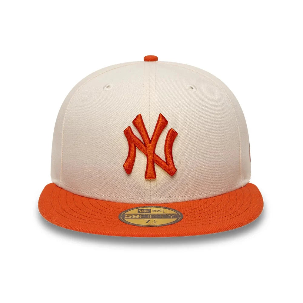 NEW ERA New York Yankees MLB League Essential Cream & Orange 59FIFTY Fitted Cap