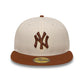 NEW ERA New York Yankees MLB League Essential Cream & Brown 59FIFTY Fitted Cap