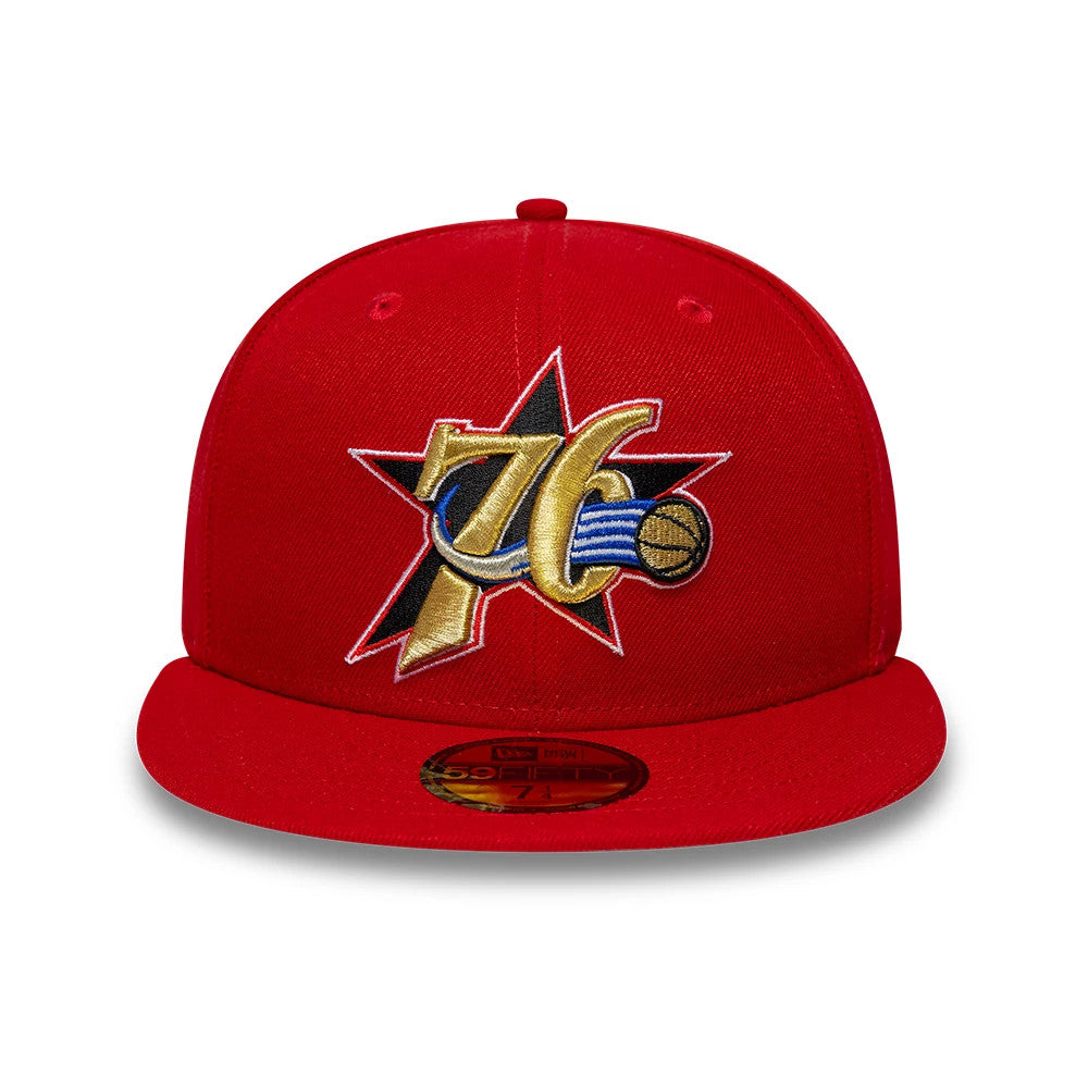 New Era Philadelphia 76ers NBA Hardwood Classic Red 59FIFTY Fitted Cap