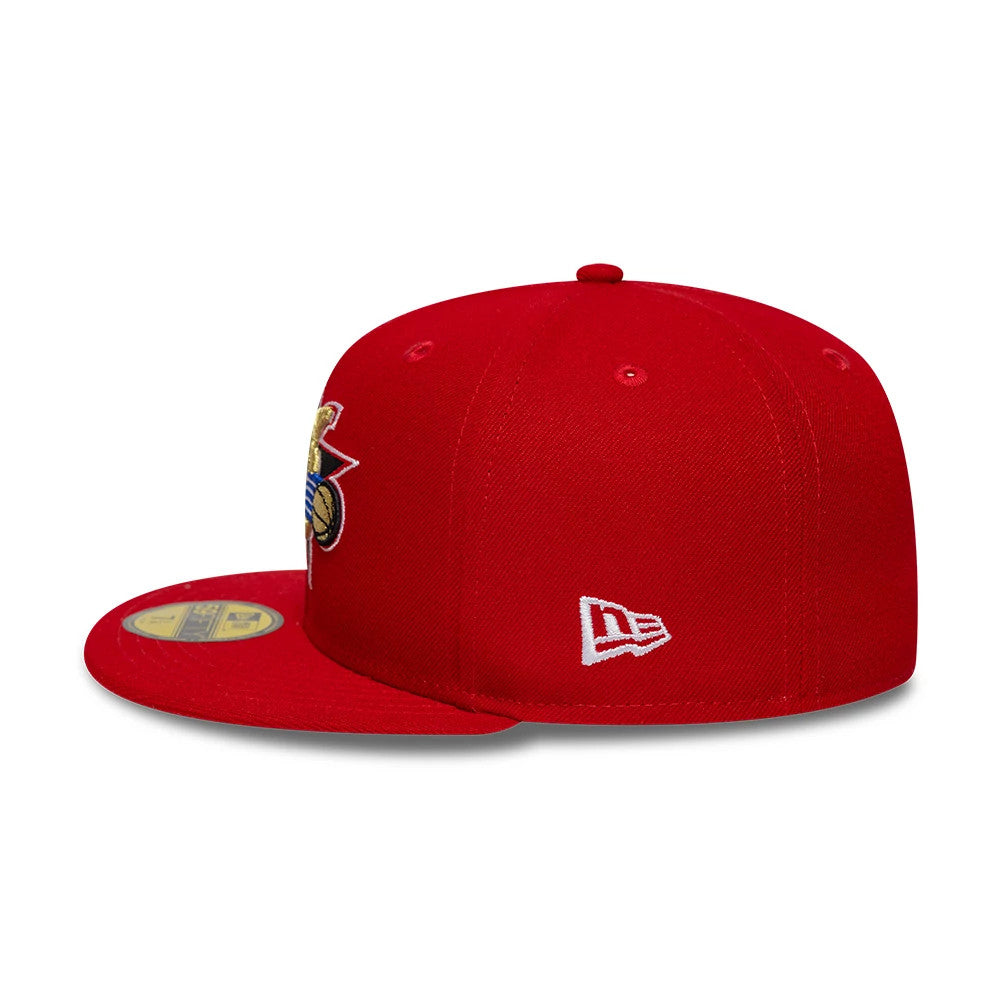 New Era Philadelphia 76ers NBA Hardwood Classic Red 59FIFTY Fitted Cap
